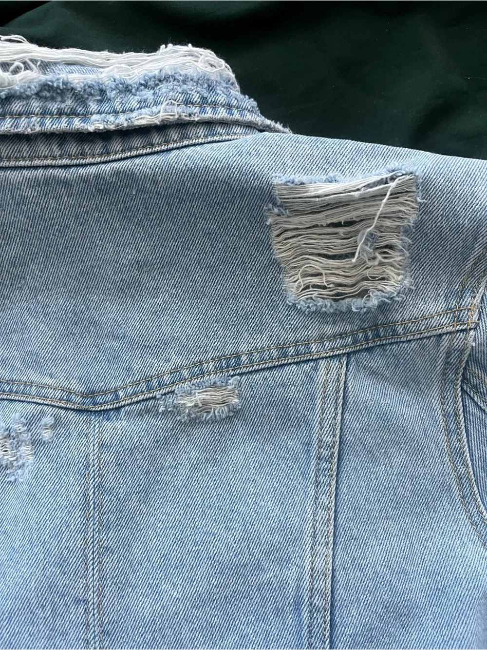 Retrofete Karina Light Blue Denim Jacket size Small